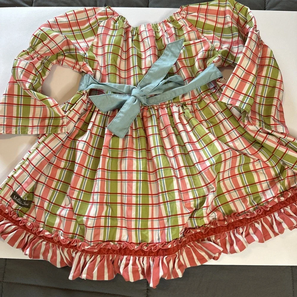 Matilda Jane Shirt Tunic‎ Top Tied with a Bow Peasant Secret Fields Girls Sz 8